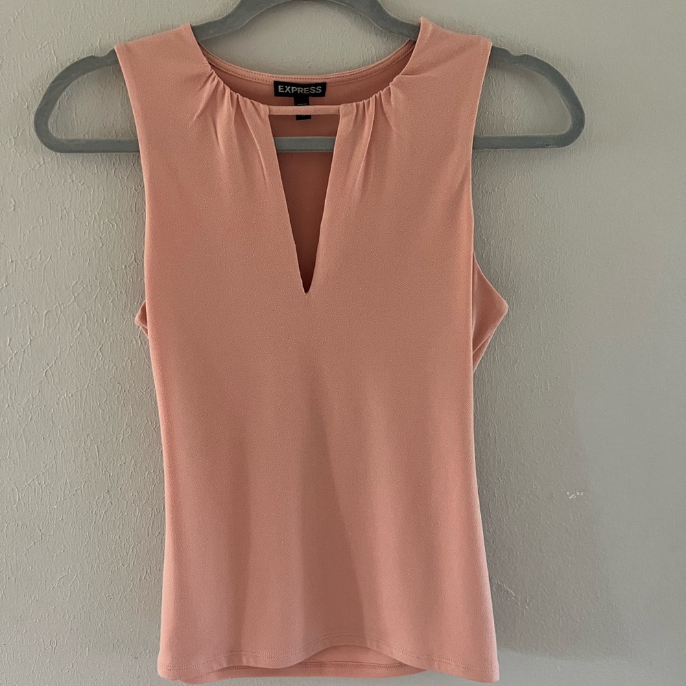 Express peach sleeveless top tank